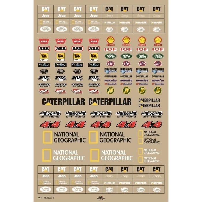 Pilihan- Termurah Decal Waterslide Skala 24 White Toner Motif Sponsor Offroad