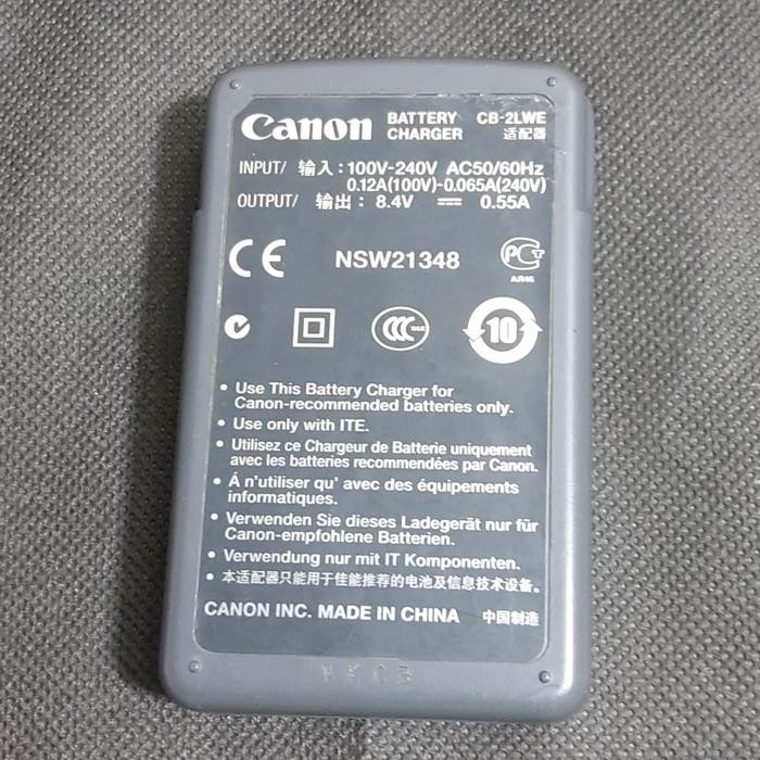 Original Second Bekas Copotan Bawaan Kamera Charger Canon Cb-2Lwe / Cb-2Lw Untuk Baterai Canon