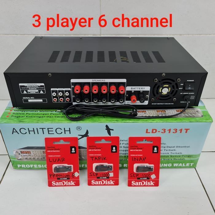 Ampli walet 3 player 6 Channel + 3 suara tarik,tembak,inap
