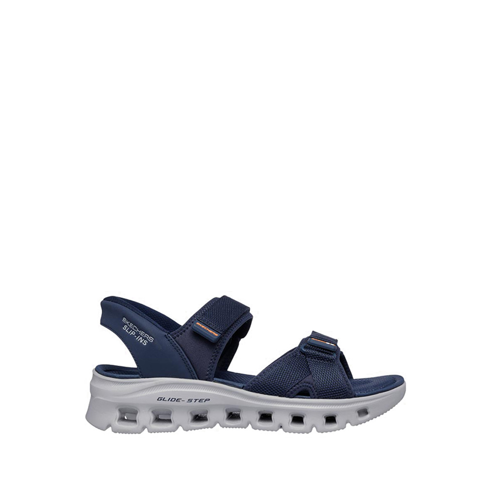 SEPATU ORI SKECHERS SANDAL GLIDE STEP NAVY ( SKE232980NVY ) ORIGINAL RESMI 100%