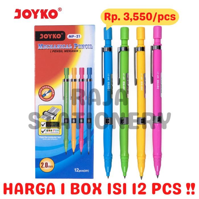 

Bentley - Joyko Mechanical Pencil 2.0Mm Pensil Mekanik 2.0 Joyko Mp-21 Lusin Box [12Pcs]