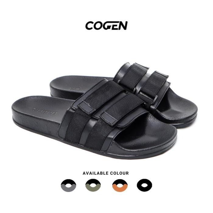 Brodo - Sandal Pria Sendal Slide Slop Selop Cowo Gudo Collection - Black