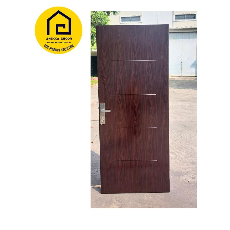 Pintu Baja Kamar tidur / depan Set KODAI TXS Type 08 ukuran 90 x 206 cm , warna Putih, cokelat ,