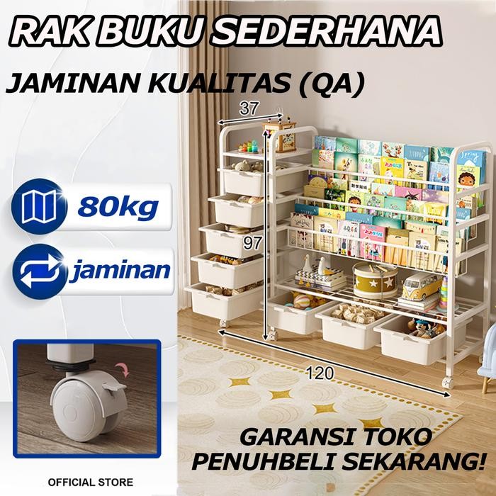 Rak Buku Sederhana Kreatif Anak-Anak Rak Buku Mainan Anak-Anak Locaupin Rak Buku Peti Mainan