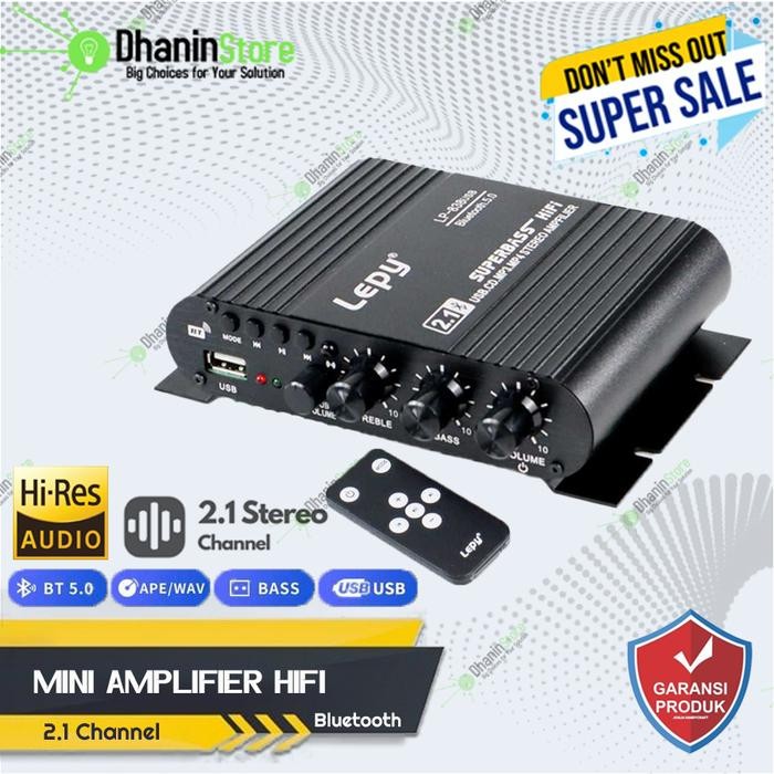 Ready Power Amplifier Mini Bluetooth Mobil 2.1 Channel Stereo Bass Class D