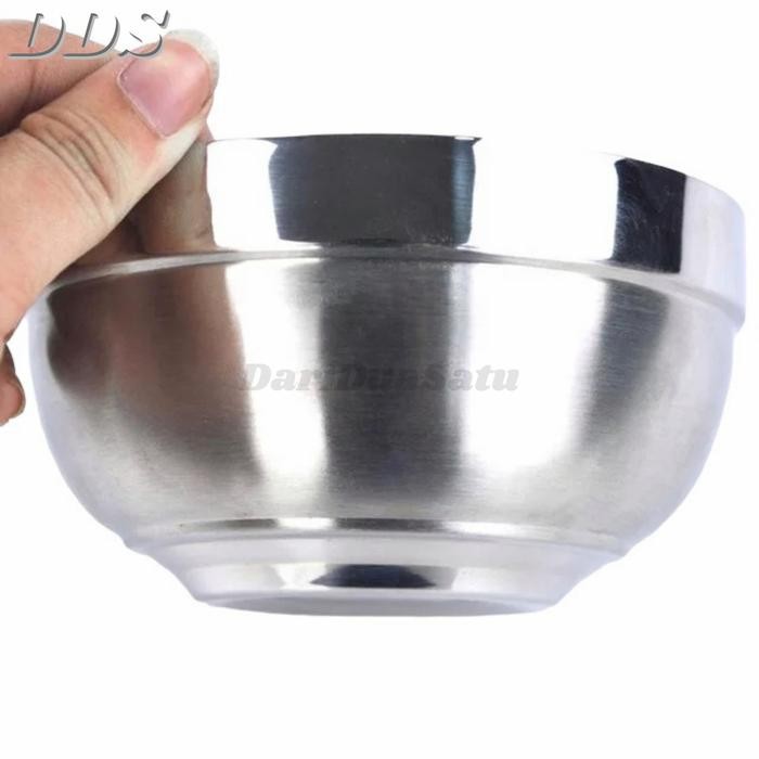 FCR0  Mangkok Stainless 2 Lapis Double Wall Bowl 18 20 Cm