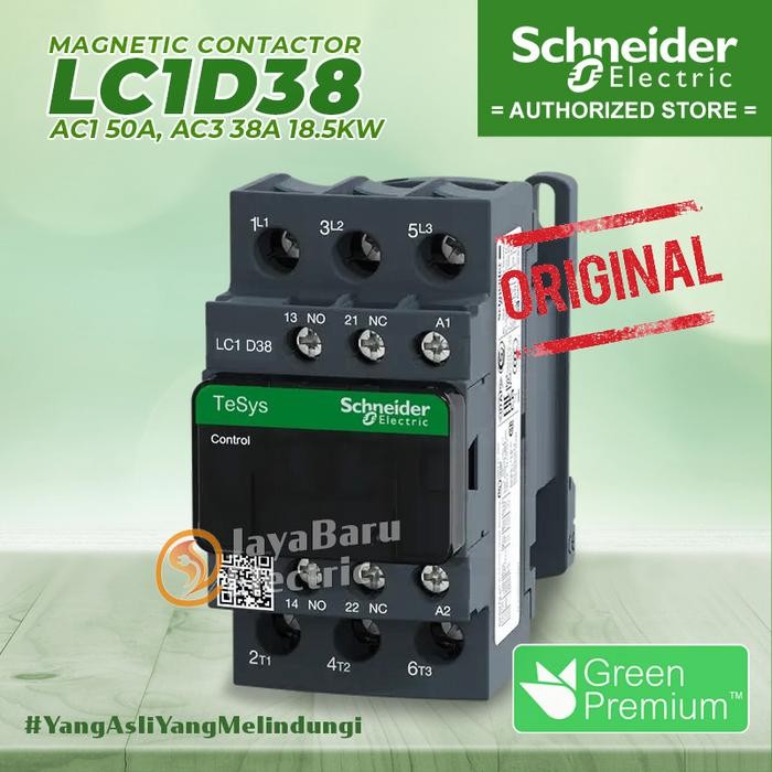 Termurah Schneider Kontaktor Contactor Lc1D38 24V 42V 48V 110V 220V 380V Lc1D38B7 Lc1D38D7 Lc1D38E7
