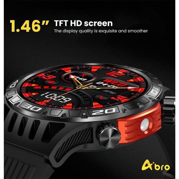 56I0  [ Guncang 8.8 ] Smartwatch Anti Air Amoled Aibro Ht22 Jam Running Pria Support Strava