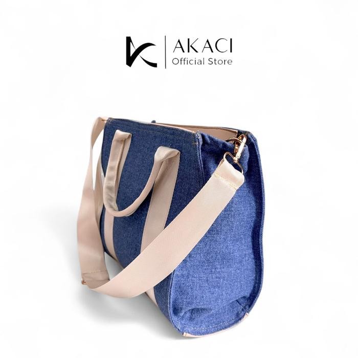 Top Hand bag wanita BAGGY Akaci 18-8481 Bahan kain lepis 1 ruang Tas selempang terbaru tas kerja