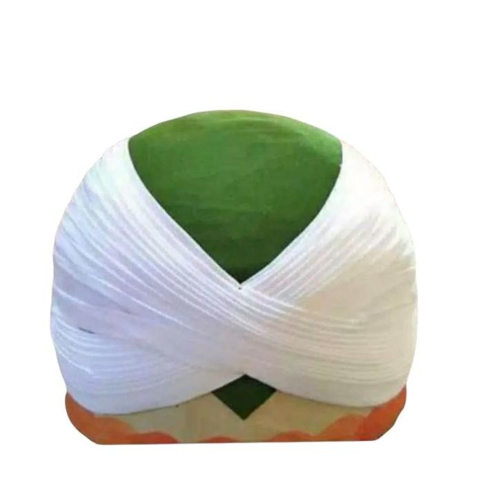 ORIGINAL Blangkon Sunan Lipat Sliwir Putih Kombinasi Hijau READY STOCK