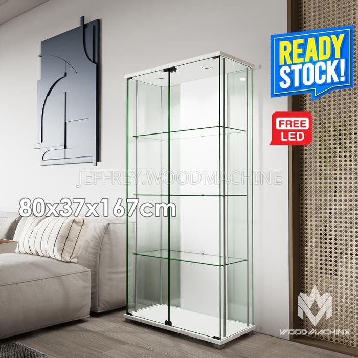Ready Rak Display Dx9 Besar Figure Hobby Etalase 2 Pintu Kaca Pajang Lemari