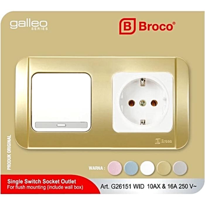 Broco Electrical Galleo Saklar Engkel Stop Kontak