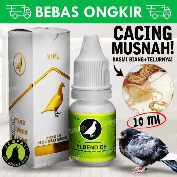 ces0- Albend Os Vitarest Vitamin Burung Obat Cacing Merpati Unggas Cacingan