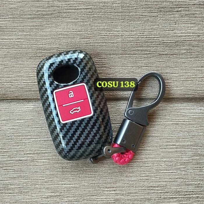 KUNCI MOBIL COVER CARBON TOYOTA YARIS CROSS 2023