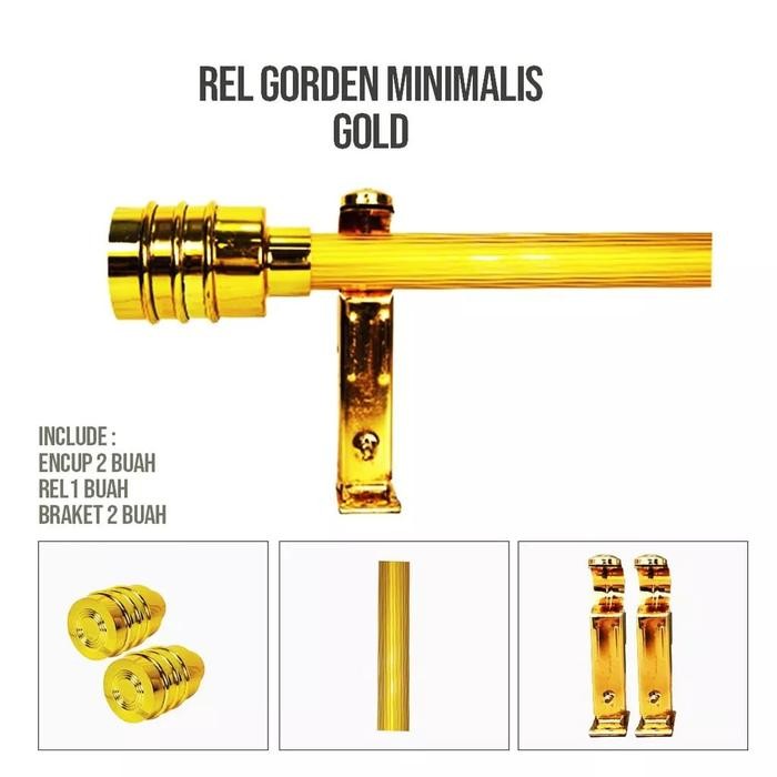 Batang Besi Pipa Tiang Rolet Rel Gorden Polos Garis Tutup nimalis