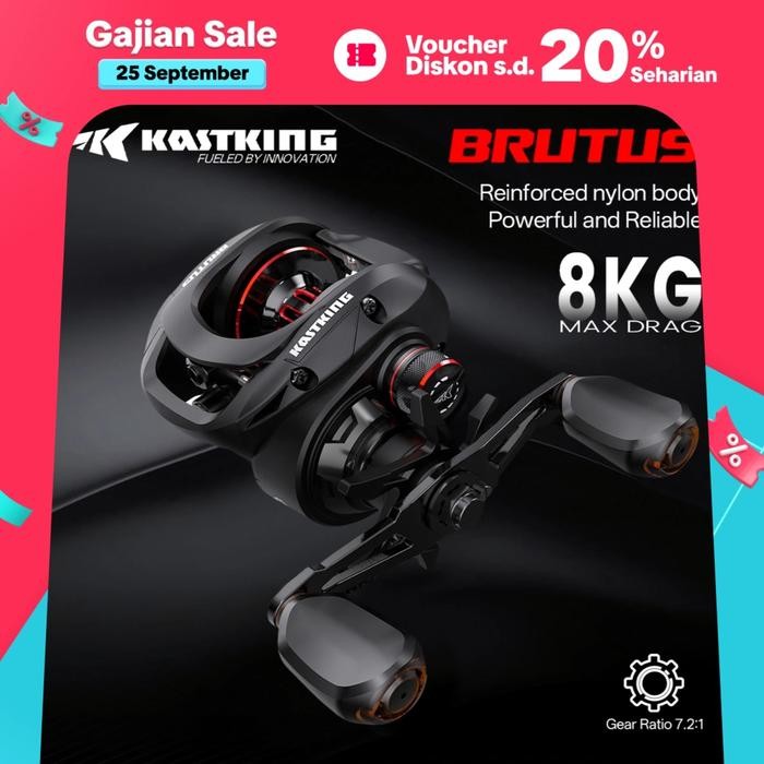 Ready Kastking X Seahunter Brutus & Brutus Pro Reel Bc Reel Pancing, Saltwater Reel Baitcasting
