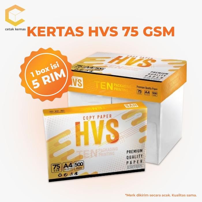 Ready (1 Box) HVS A4 75gr Kertas Copy Paper