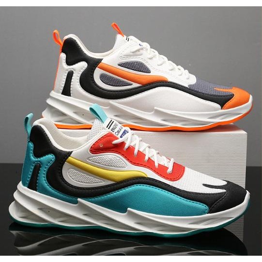 setia Sneaker Olahraga Pria R213 - Sepatu Cowok Kasual Keren Hitam