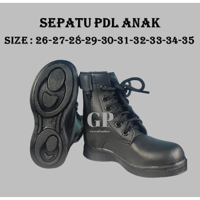 SEPATU PDL / PDH ANAK TERBARU RESLETING SEPATU PROFESI ANAK POLISI LORENG DAMKAR MURAH LAKI LAKI