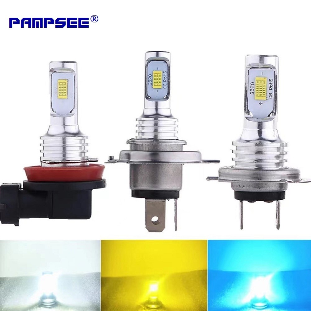 PAMPSEE LED CSP Mini H7 LED Lamps Car Headlight Bulbs H4 led H8 H11