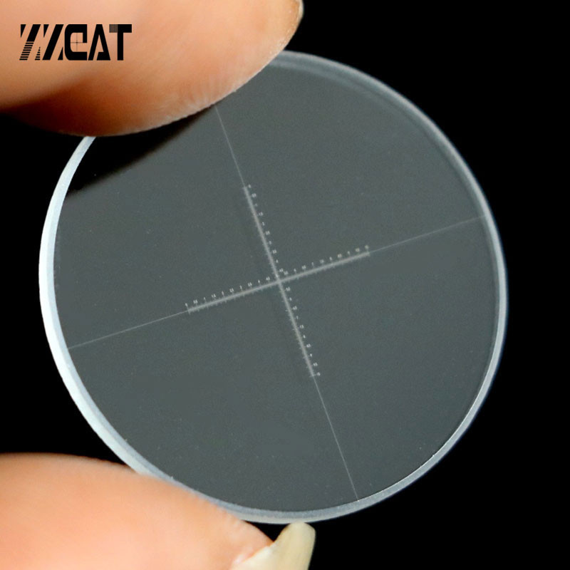 943 DIV 0.05mm Cross Microscope Micrometer Ocular Reticle Precise Optical Glass Microscope Eyepiece 