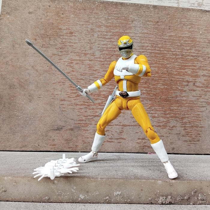 h4d2- Action Figure Shf Custom Super Sentai Power Rangers Goggle V Yellow