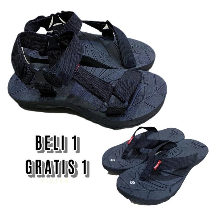 Super Sandal Gunung Pria Wanita Upper Polyster Webbing+Universal Strapping - Ukuran Jumbo Size 36-45