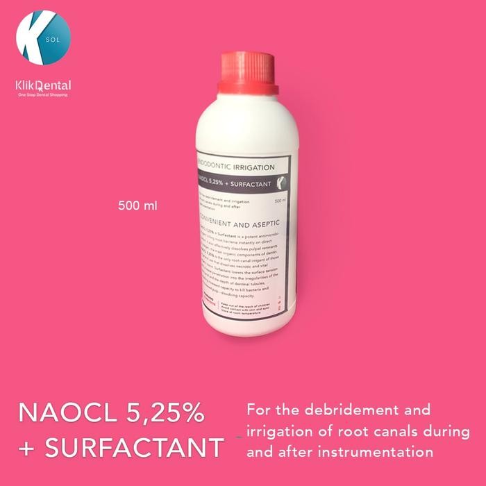 DoneShop- Klik Dental Endodontic Irrigation Naocl 5,25% + Surfactant 500Ml