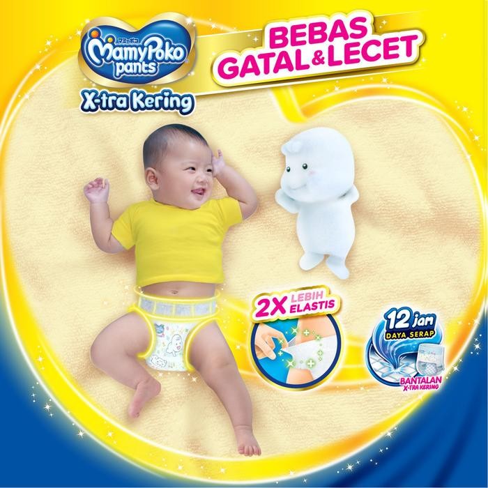 BabYkid- Mamypoko Pants Xtra Kering S56/M48/L42/Xl38/Xxl34/M40 1 Karton (1 Karton Isi 4 Ball) -