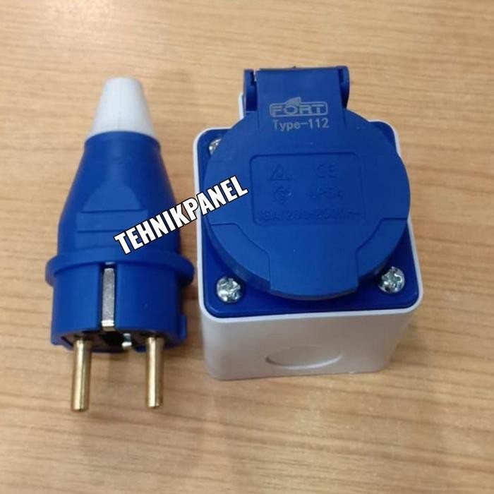 7mu4- Industrial Plug+Panel Socket 16A 2P 16A/250V