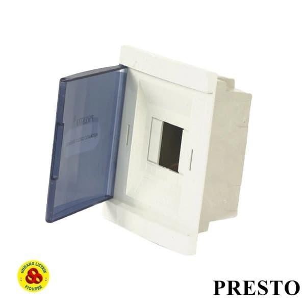 3da1- Presto Box Mcb 4 Group Inbow Tanam Tutup Transparant Heles Box Mcb