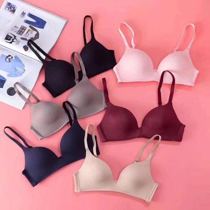Istana - 9003 Bra Bh Push Up Polos Dengan Tiga Kaitan Tali Bisa Atur Dalam Wanita Import Busa Tipis