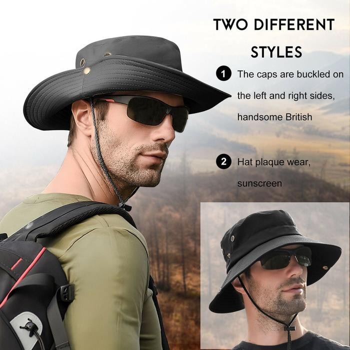 aayk- Holo Topi Rimba Pria Gunung Outdoor Korean Style Unisex Topi Rewasa Running Olahraga