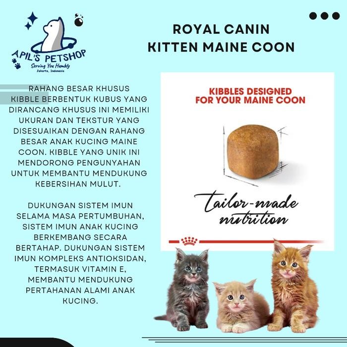 ROYAL CANIN KITTEN MAINE COON DRY MAKANAN KERING UNTUK ANAK KUCING RAS MAINE COON/ INDUK MAINE COON