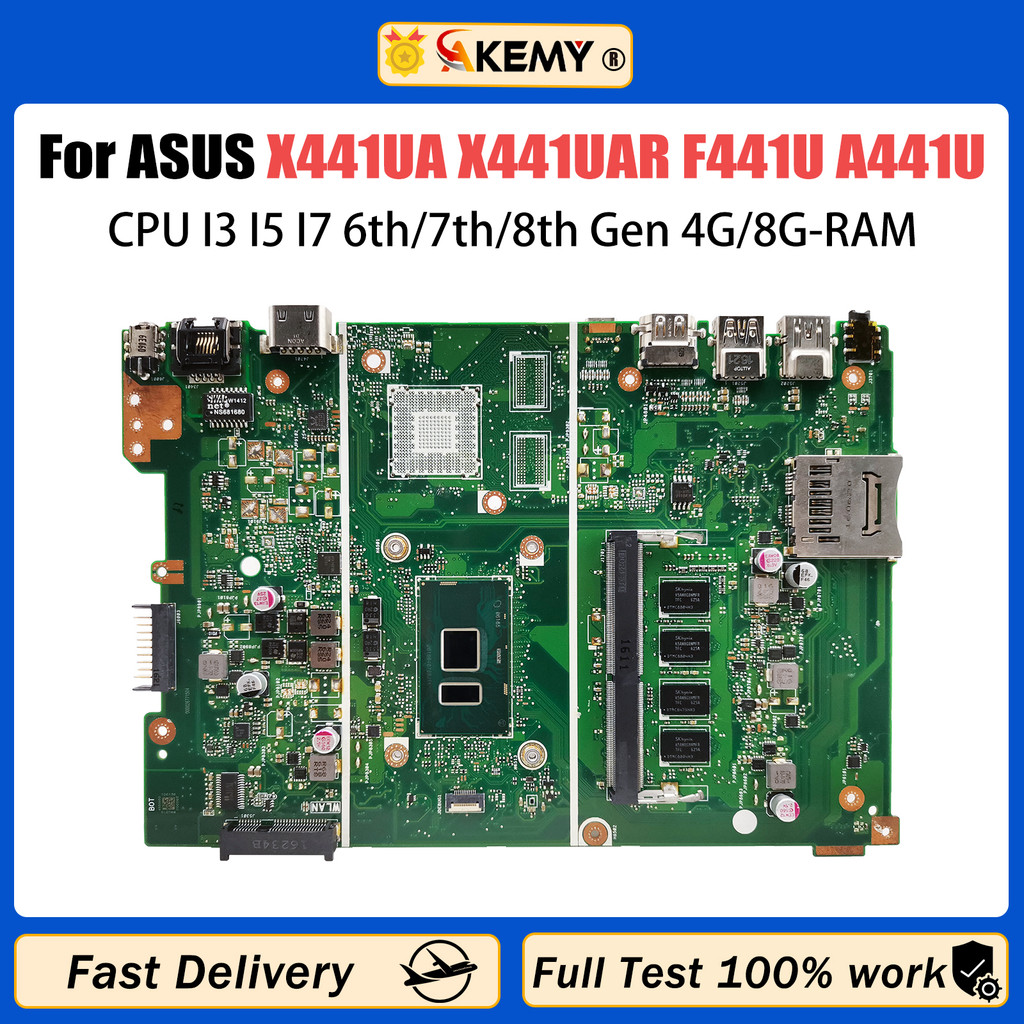 Casing Laptop AKEMY X441UA Mainboard For ASUS X441UV X441U F441U A441U X441UAR X441UAK Laptop Mother