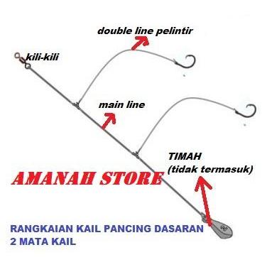 Rangkaian Kail Pancing Dasaran Untuk Laut Muara Ikan