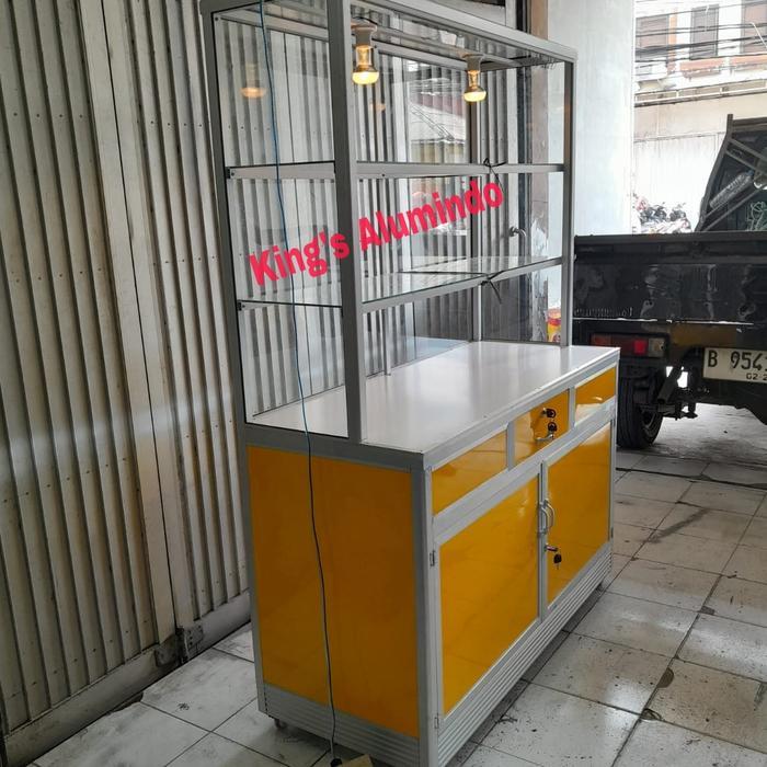 etalase makanan - etalase jus - etalase gado-gado - etalase serbaguna - etalase makanan aluminium