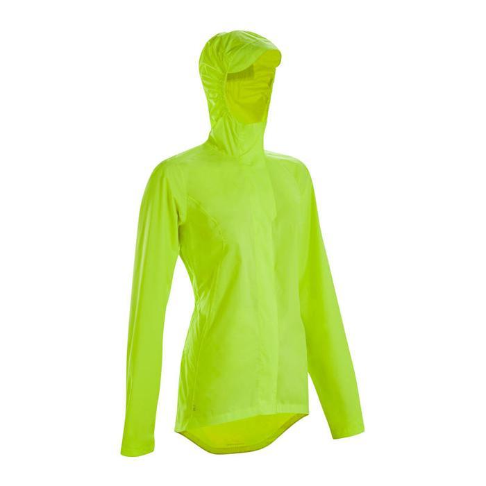 Decathlon Btwin Jaket Anti Air Urban Cycling Wanita Yellow - 960307