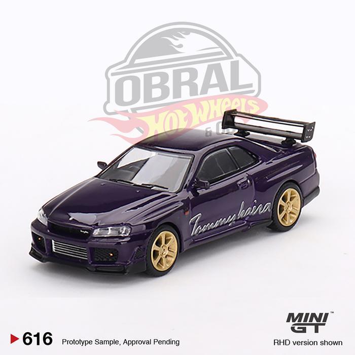 Mini Gt - Nissan Skyline Gt-R R34 Tommykaira R-Z Midnight Purple Terbaru 