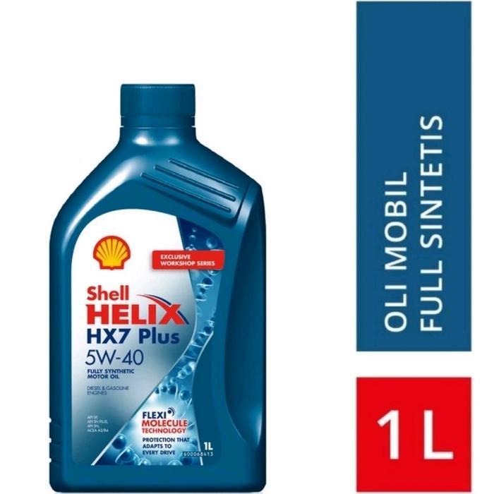 Oli Mesin Mobil & Motor Matic Shell Helix Hx7 Plus 5W40 1L - 100% Original Full Synthetics Utk Oli