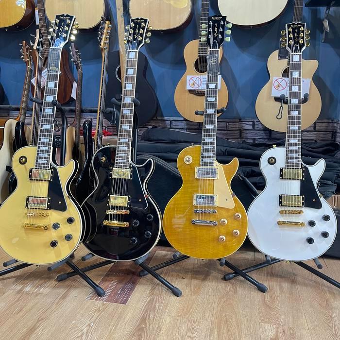 Gitar SQOE SELP 300 Les Paul Black Beauty Gold Hardware