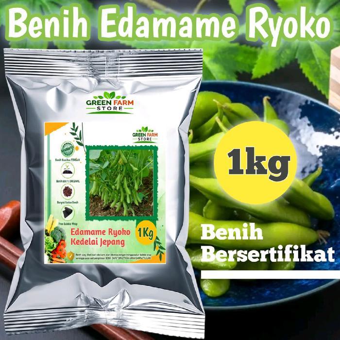 Promo Benih Edamame Varietas Ryoko Jepang 1kg Benih Bersertifikat Biji Terlaris
