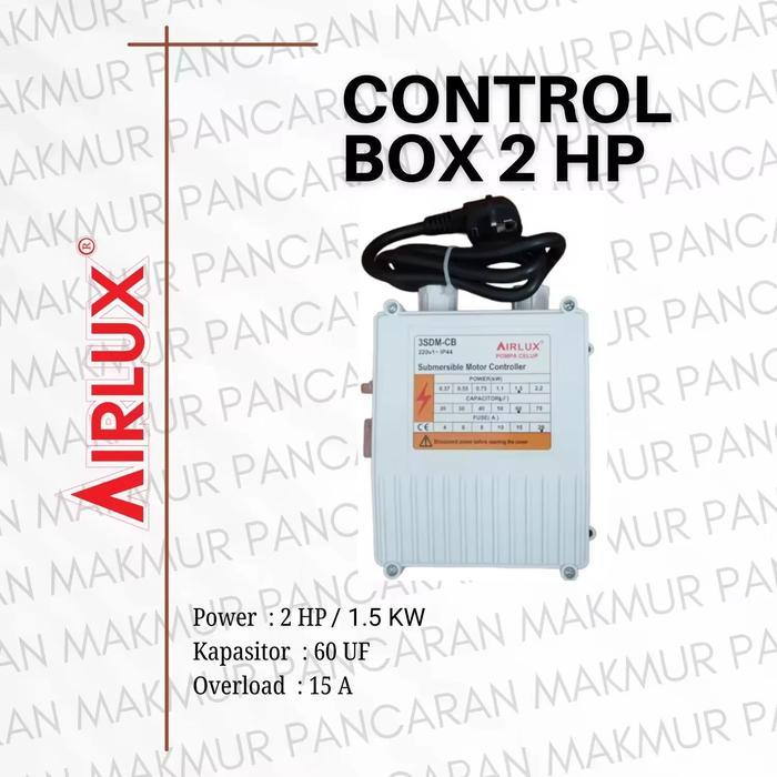 Kontrol Box Control Box Panel Pompa Satelit/Submersible Airlux 2 Hp Terbaru 