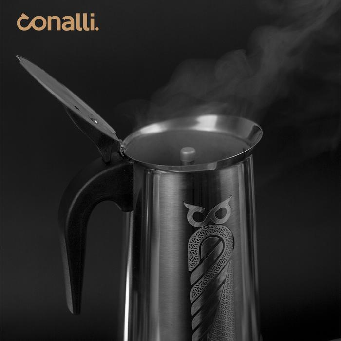 MOKAPOT KOMPOR INDUKSI STAINLESS STEEL 9 CUP 450ML MOKA POT 12 CUP 600ML ESPRESSO COFFEE MAKER 450 -