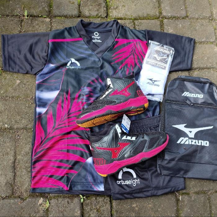 Sepatu Voli Basket Anak Komplit Jersy Printing Outdoor Terbaru
