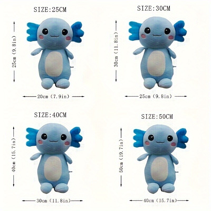 1pc Cartoon Axolotl Plush Axolotl Plush Realistic Ambystoma Creepy Amphibians Plush Toys Home