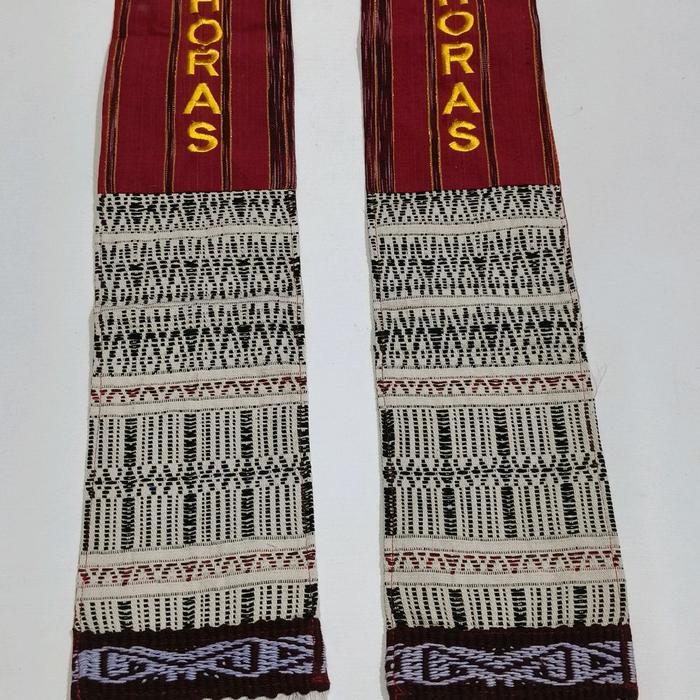 Scraf Ragi Hidup Etnik Batak Toba Syal Ulos Tradisional Lebar 11cm Panjang 160cm Cocok untuk Acara