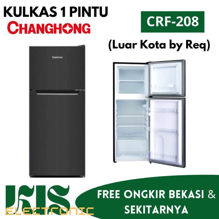 CHANGHONG CRF-208 KULKAS 2 PINTU CHANGHONG 165L CRF208 CRF 208 CRF-208BLACK