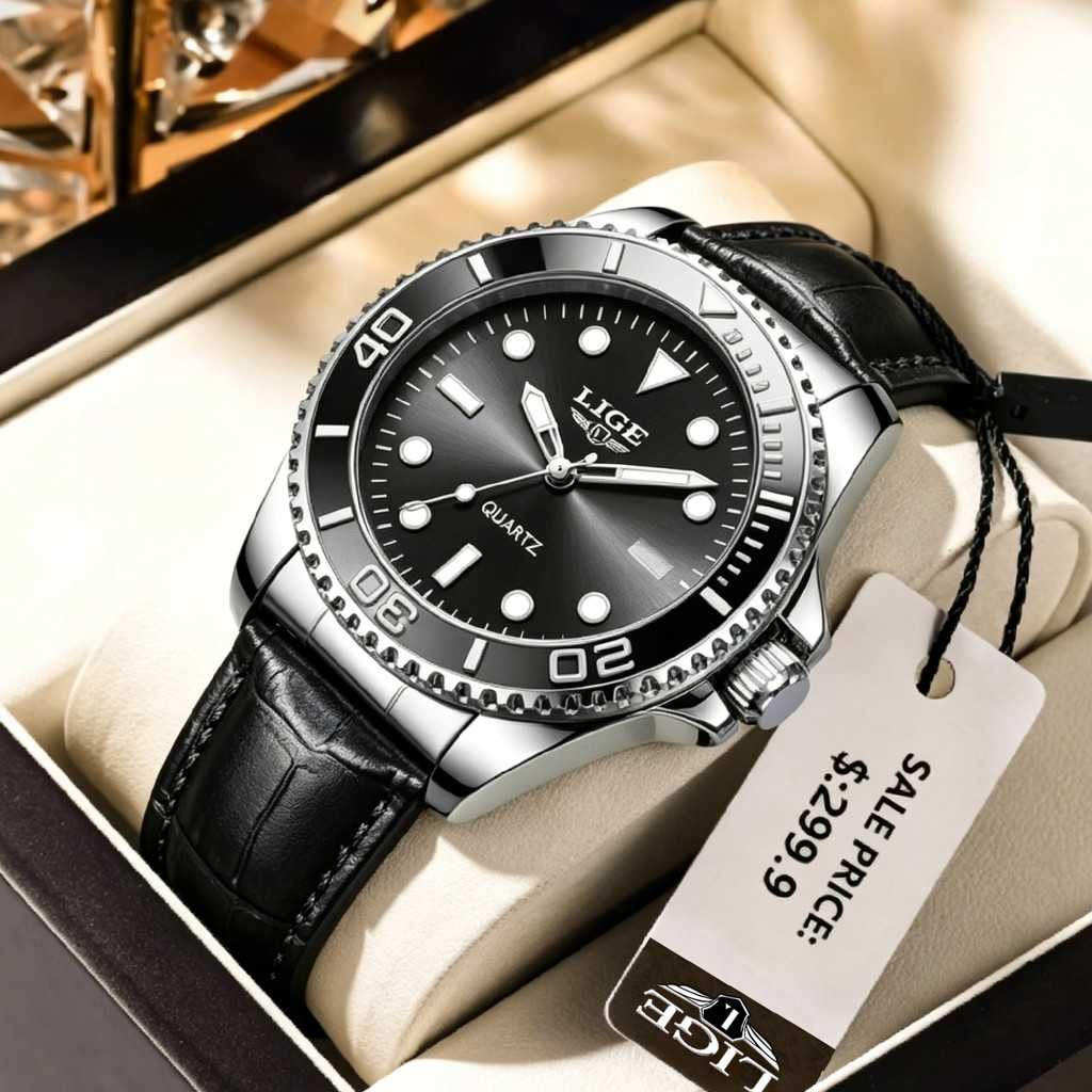 LIGE Business Watch Men Fashion Military Sports Men's Quartz Wristwatch Original Brand Luxury