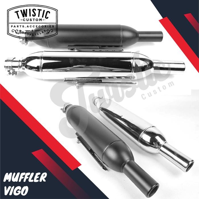 Knalpot Muffler Vigo Motor Custom W175 Royal Enfield Sr400 British